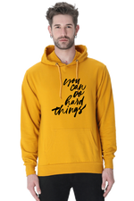You can do hard things Casual Hoodie Mustard Yellow