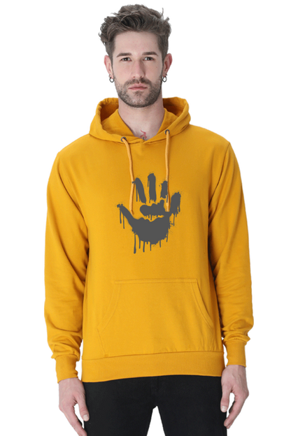 Palm Unisex Casual Hoodie Mustard Yellow