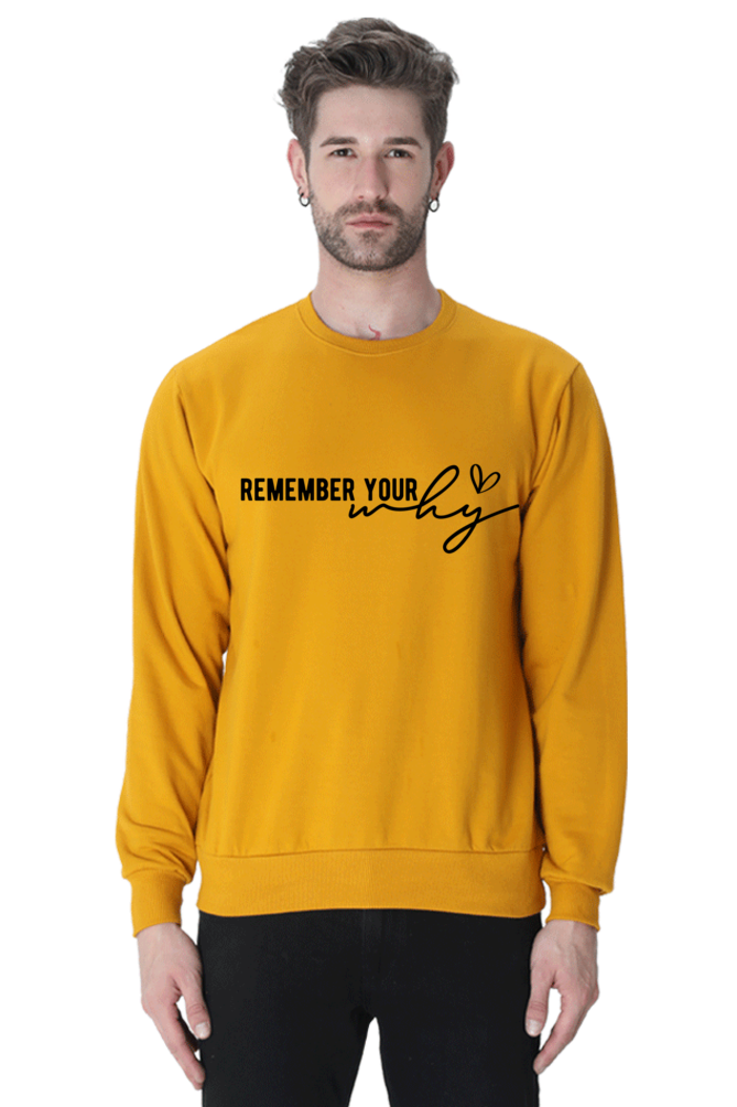 Remember Casual Sweatshirt Mustard Yellow