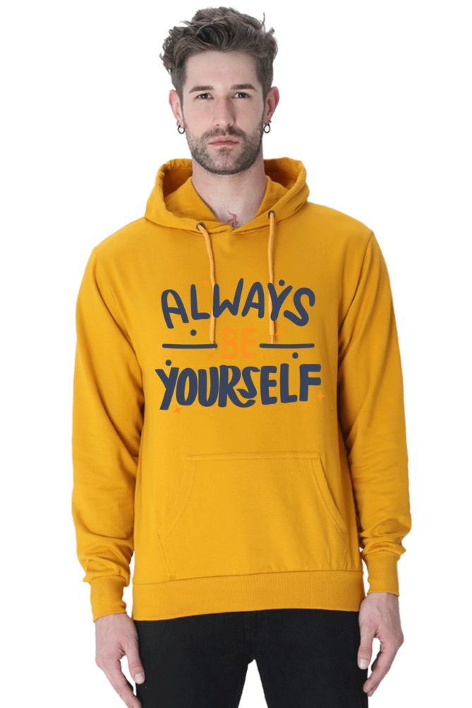 Always be yourself Casual Hoodie Mustard Yellow