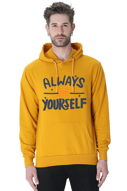 Always be yourself Casual Hoodie Mustard Yellow