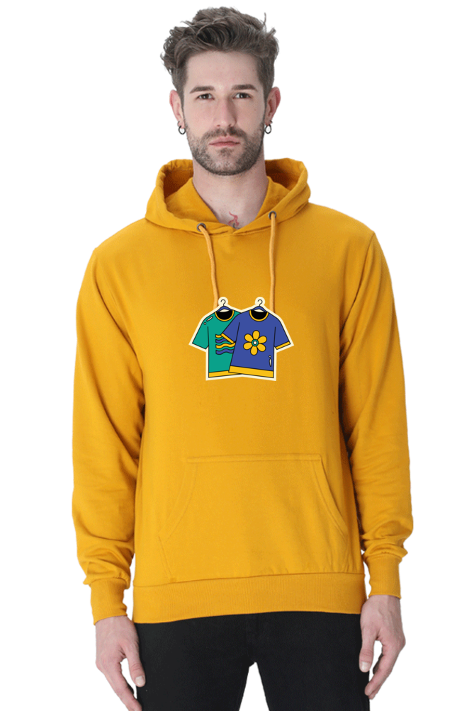 Twins Unisex Casual Hoodie Mustard Yellow