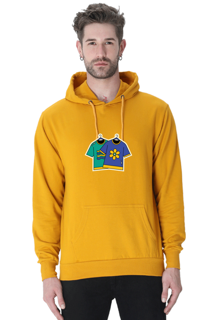 Twins Unisex Casual Hoodie Mustard Yellow