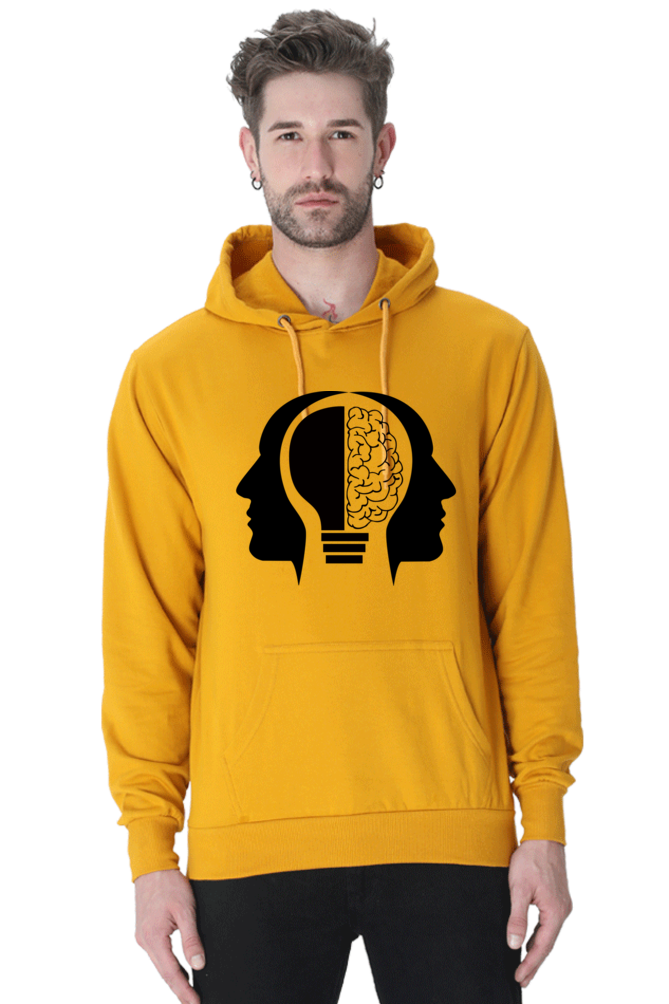 Memory Unisex Casual Hoodie Mustard Yellow