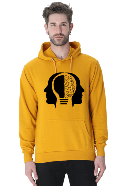 Memory Unisex Casual Hoodie Mustard Yellow