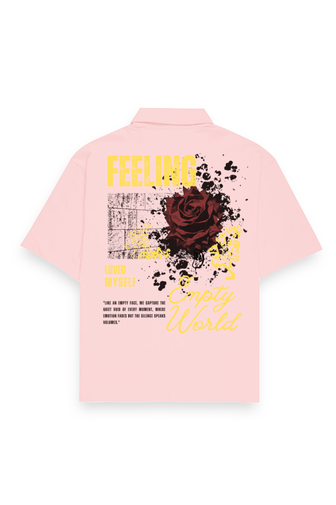Feeling Oversized Cotton Shirt Light Baby Pink