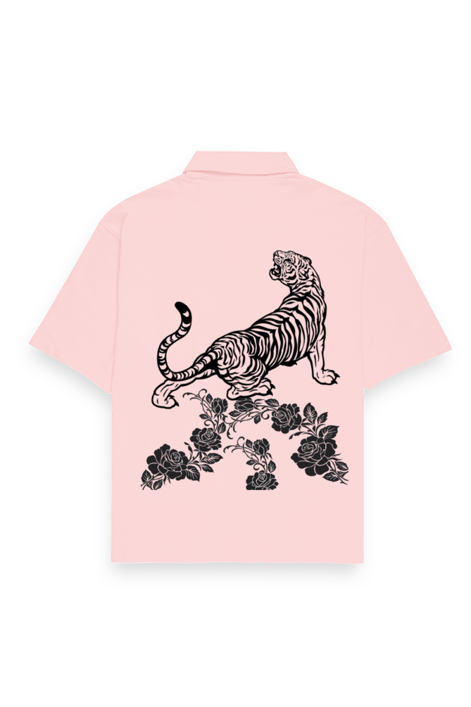 Tiger and Rose Oversized Shirt Light Baby Pink