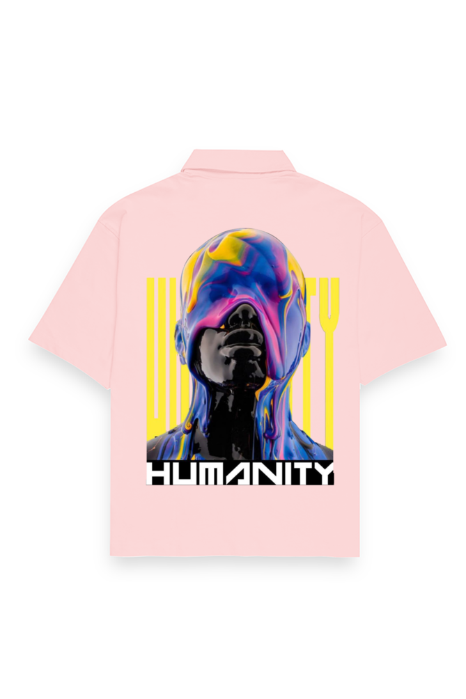 Humanity Oversized Cotton Shirt Light Baby Pink