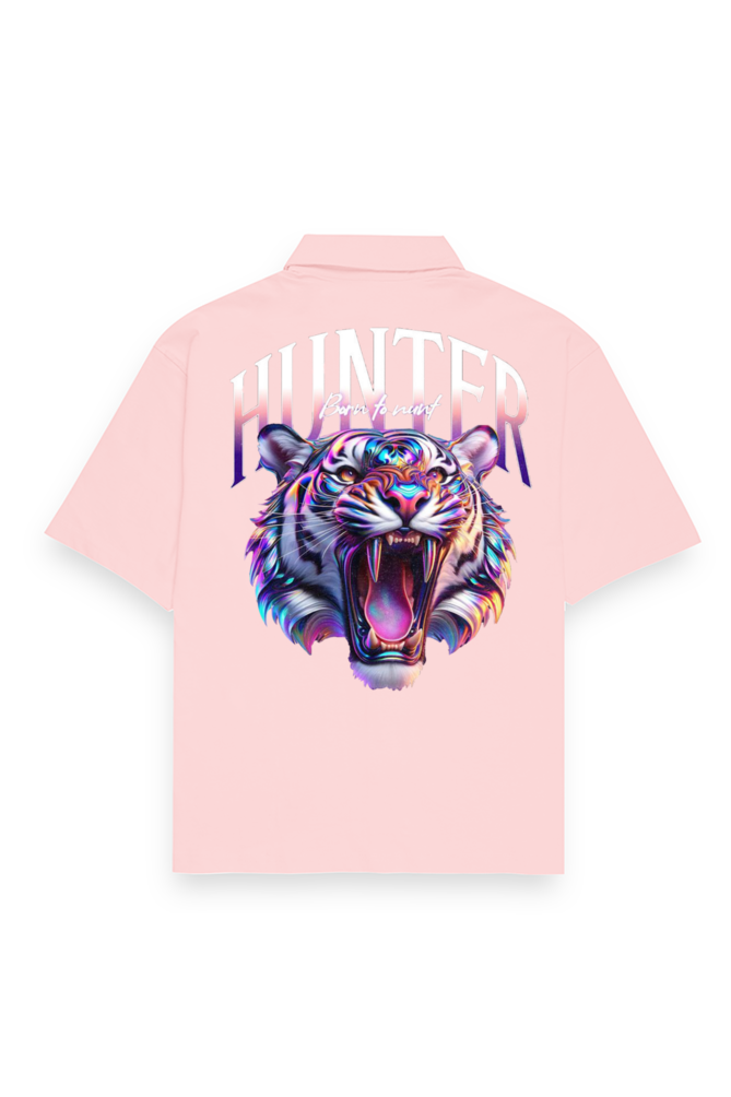 Hunter Oversized Cotton Shirt Light Baby Pink