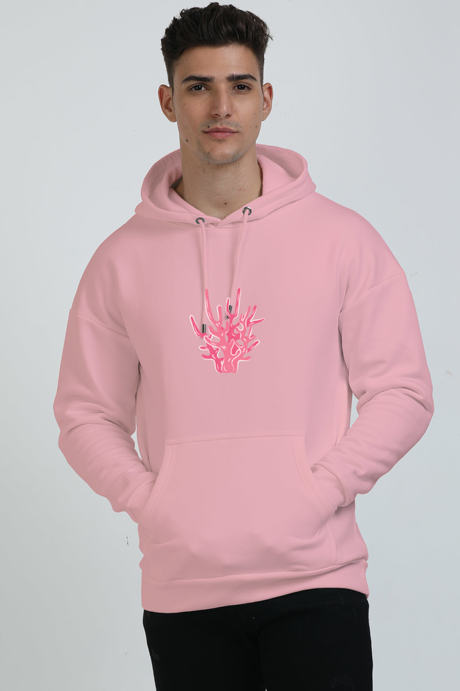 Coral Unisex Oversized Hoodie Light Baby Pink