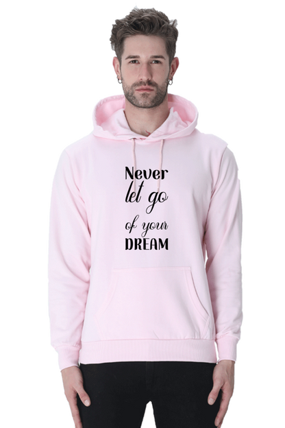 Never let go Unisex Casual Hoodie Light Baby Pink