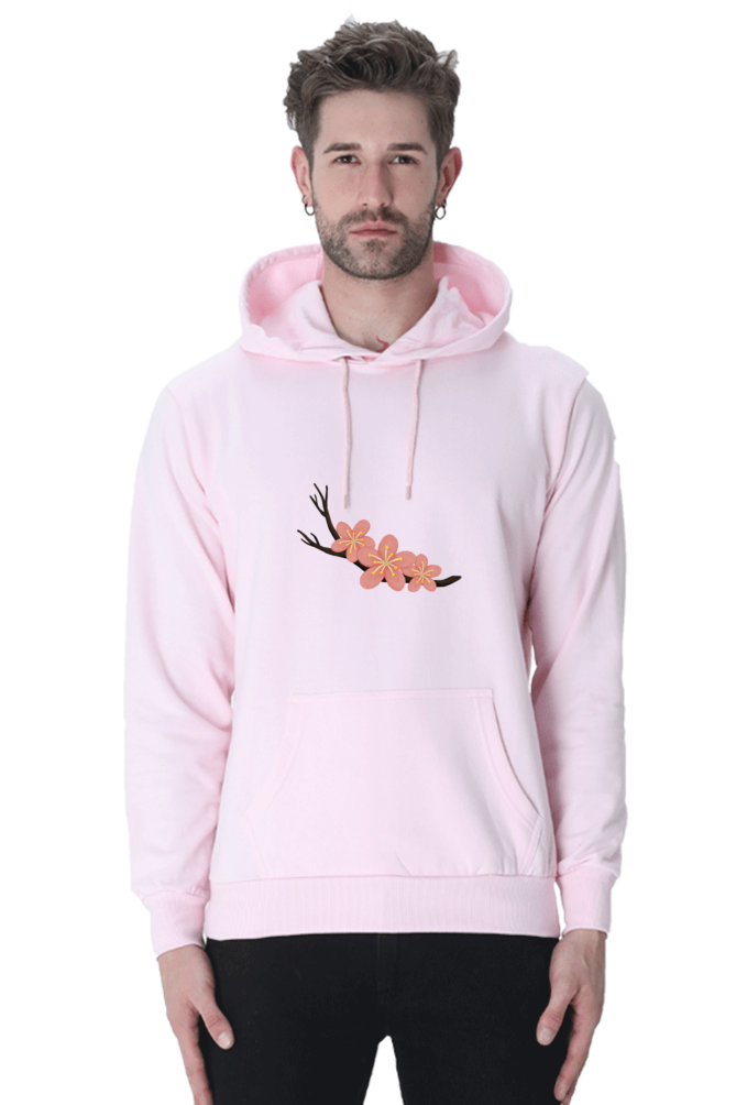 Sakura Unisex Casual Hoodie Light Baby Pink