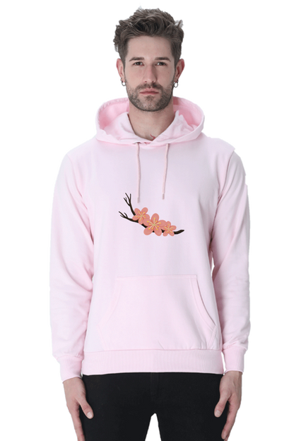 Sakura Unisex Casual Hoodie Light Baby Pink