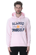 Always be yourself Casual Hoodie Light Baby Pink