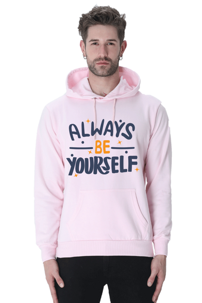 Always be yourself Casual Hoodie Light Baby Pink