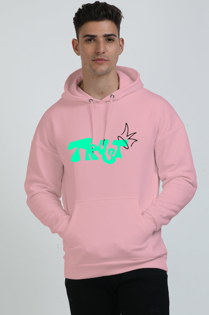 Trust Unisex Oversized Hoodie Light Baby Pink