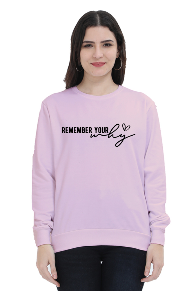 Remember Casual Sweatshirt Light Baby Pink