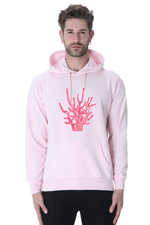 Coral Casual Hoodie Light Baby Pink