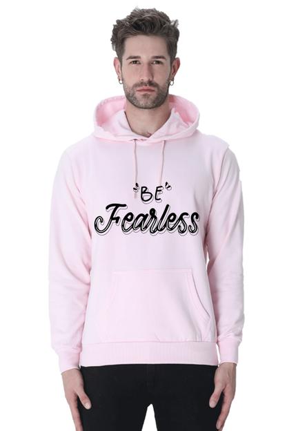 Be Fearless Unisex Casual Hoodie Light Baby Pink