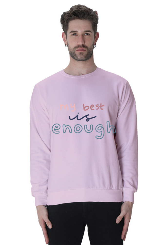 My Best is Enough Casual Sweatshirt Light Baby Pink