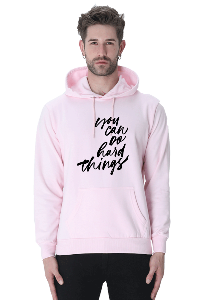 You can do hard things Casual Hoodie Light Baby Pink