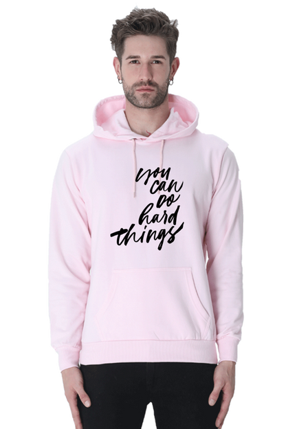 You can do hard things Casual Hoodie Light Baby Pink