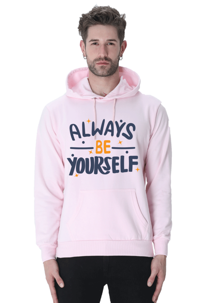 Always be yourself Unisex Casual Hoodie Light Baby Pink