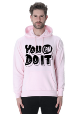 You can do it Casual Hoodie Light Baby Pink