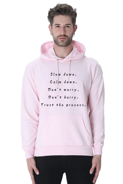 Trust the Process Unisex Casual Hoodie Light Baby Pink