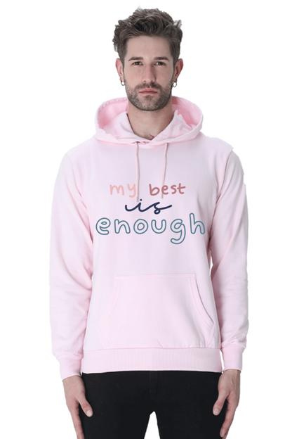 My Best is enough Unisex Casual Hoodie Light Baby Pink