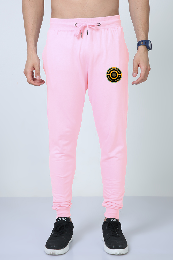 Yellow Vibe Jogger Light Baby Pink