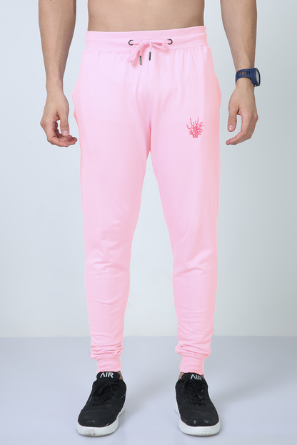 Coral Unisex Joggers Light Baby Pink