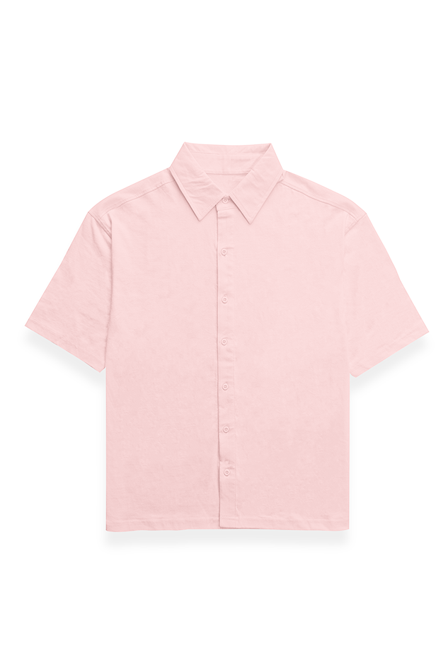 Unisex Premium Oversized Plain Shirt Light Baby Pink