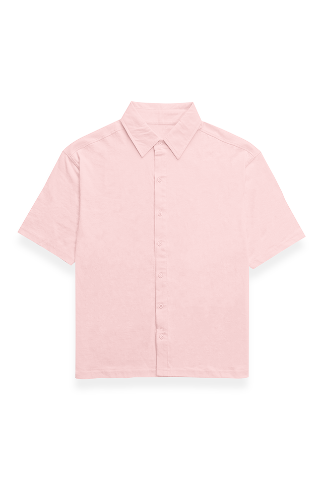 Premium Oversized Plain Shirt Light Baby Pink