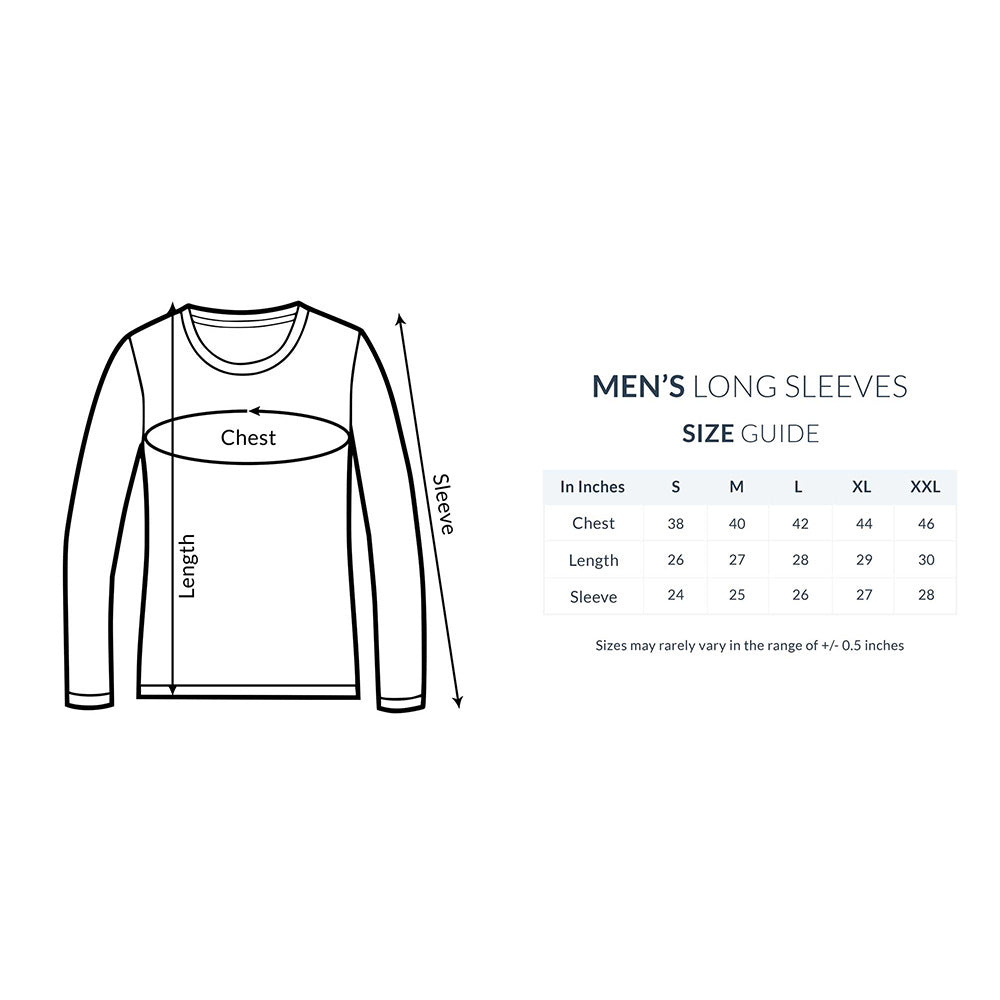 Life Happens Men's Full Sleeve Round Neck T-Shirt