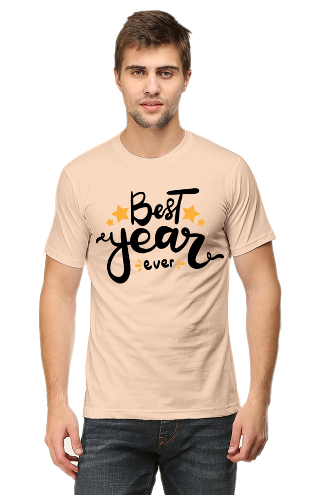 Best Year Half Sleeve T-Shirt Peach