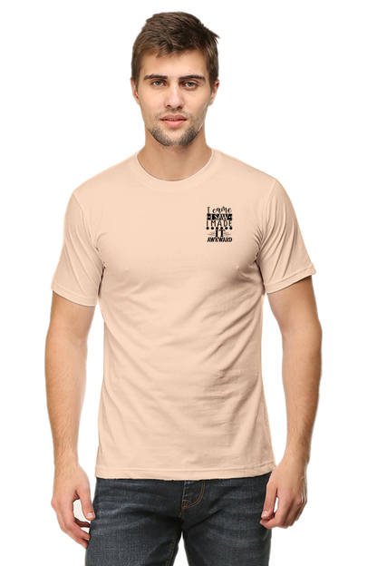 Awkward Half Sleeve T-Shirt Peach