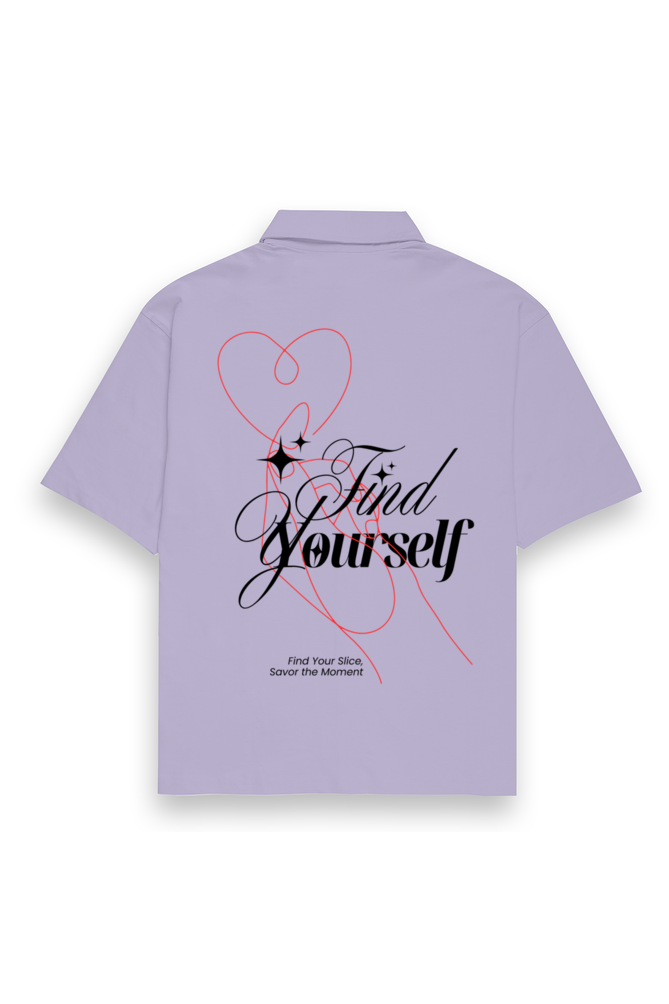 Find Oversized Cotton Shirt Lavender