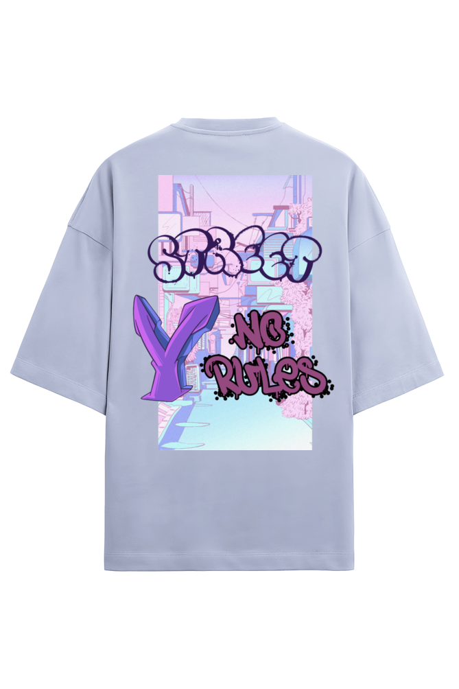 YNo Rules Terry Oversized T-Shirt Lavender