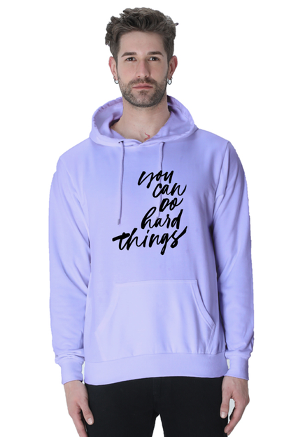 You can do Hard things Unisex Casual Hoodie Lavender