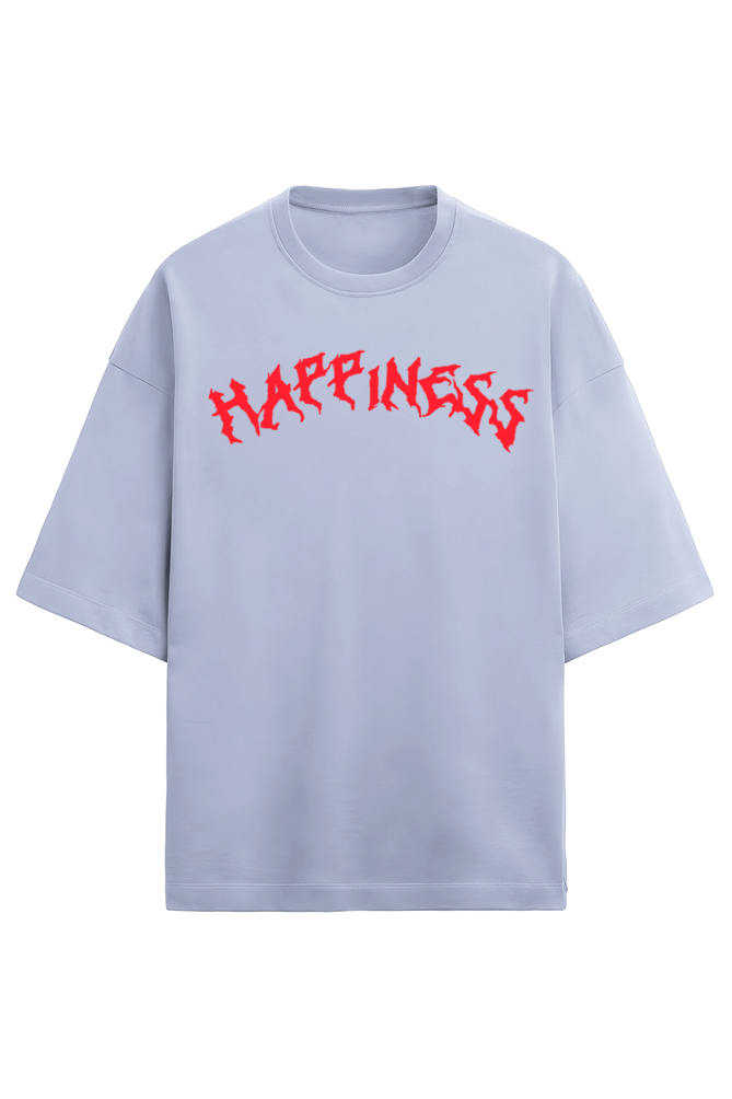 Happiness Unisex Terry Oversized T-Shirts Lavender