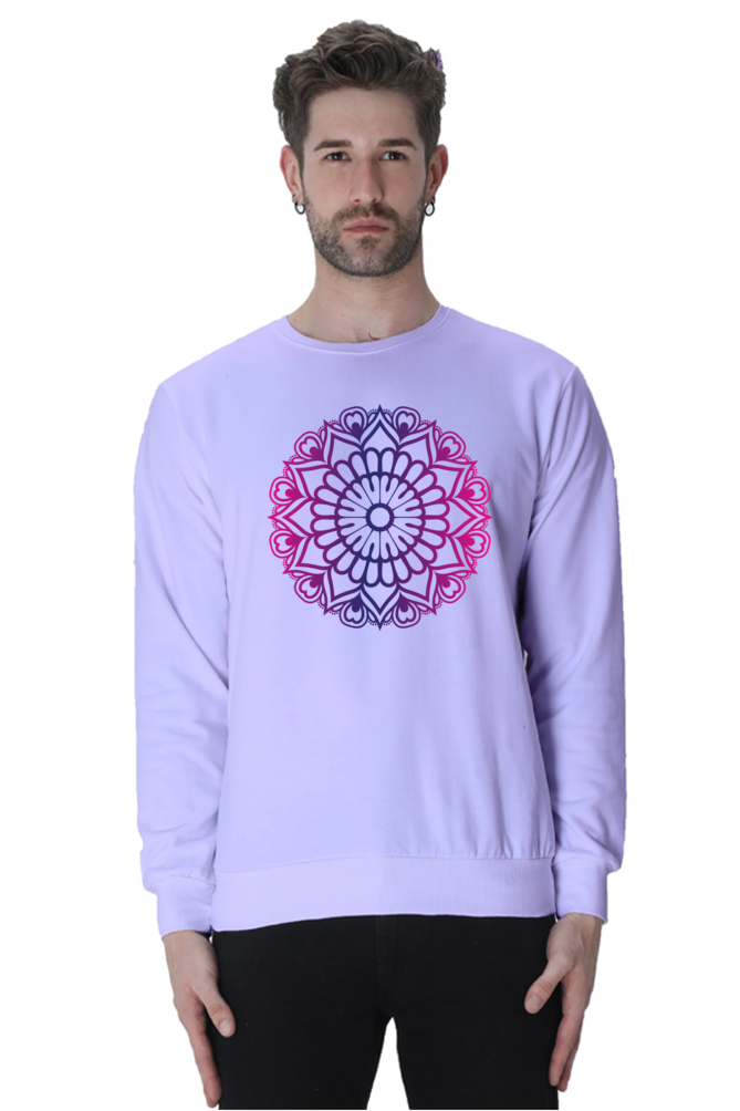 Mandala Unisex Casual Sweatshirt Lavender