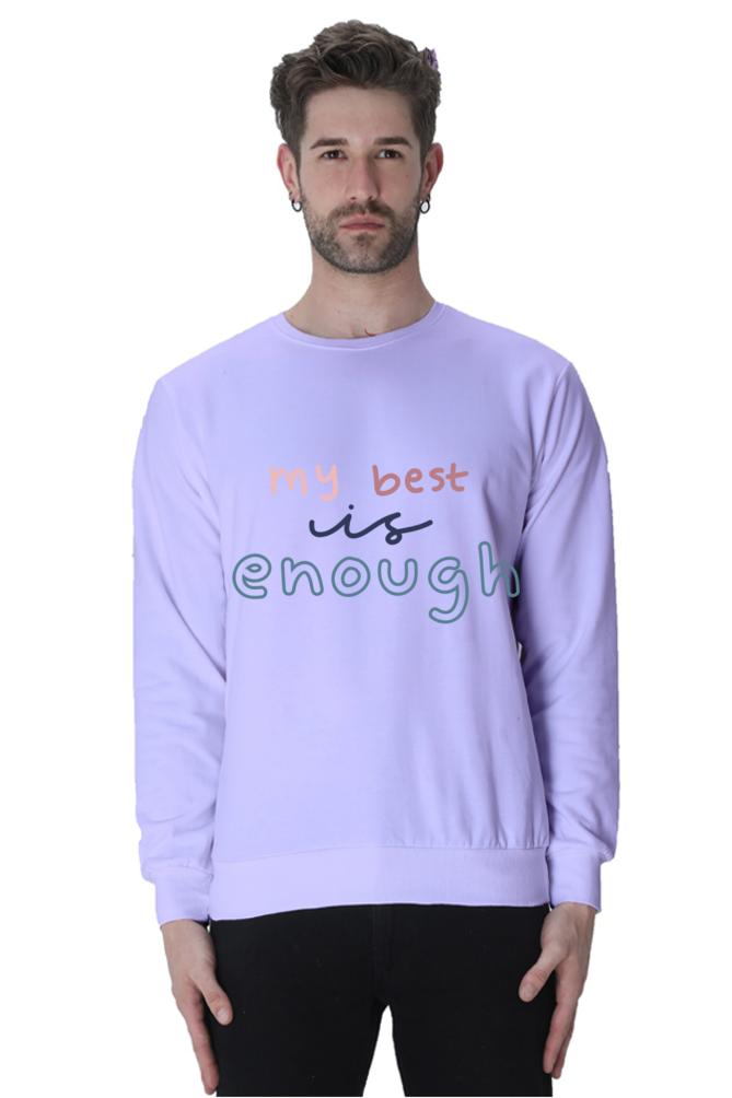 My Best is Enough Casual Sweatshirt Lavender