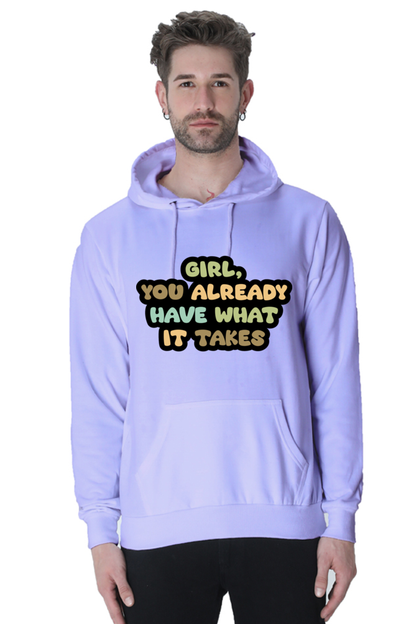 Girl Unisex Casual Hoodie Lavender