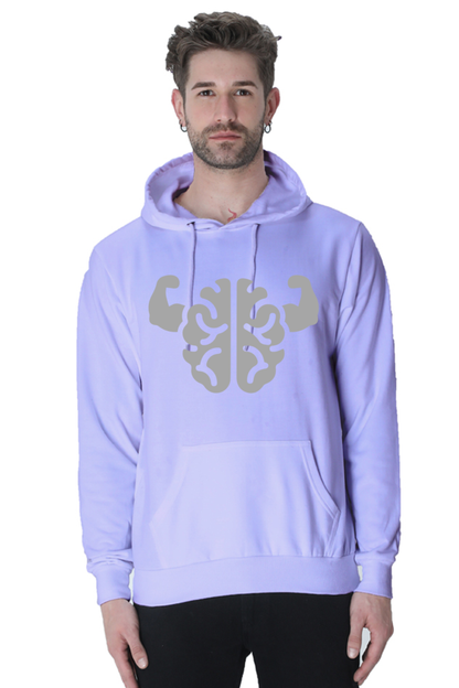 Brain power Unisex Casual Hoodie Lavender