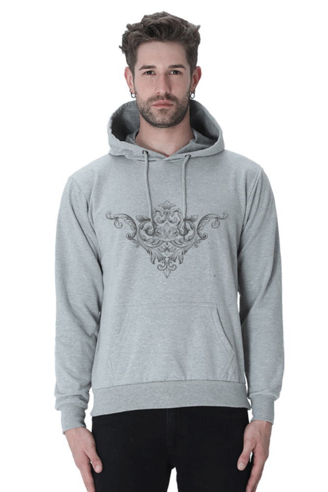 Royal Unisex Casual Hoodie Grey Melange