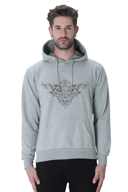 Royal Unisex Casual Hoodie Grey Melange