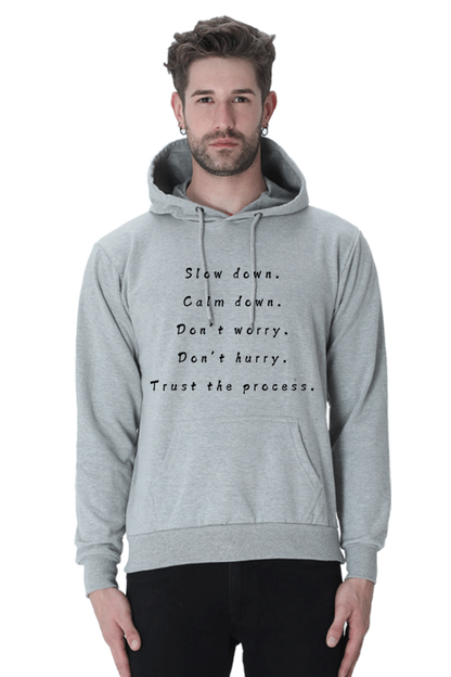 Trust the Process Unisex Casual Hoodie Grey Melange