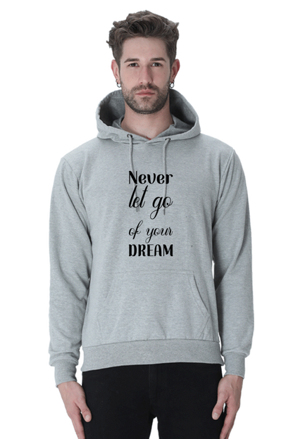 Never let go Unisex Casual Hoodie Grey Melange