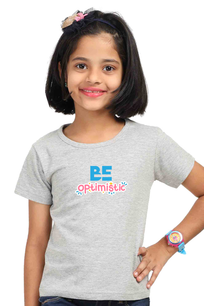 Be Optimistic Kids T-Shirt Grey Melange